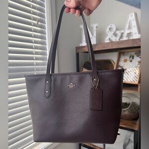 Coach Mini City Zip Tote #22967 in Oxblood